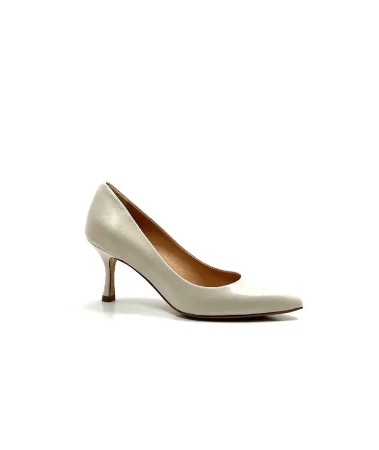 franco russo napoli fgr Escarpins Ivoire 1901 Cuir Crème Online