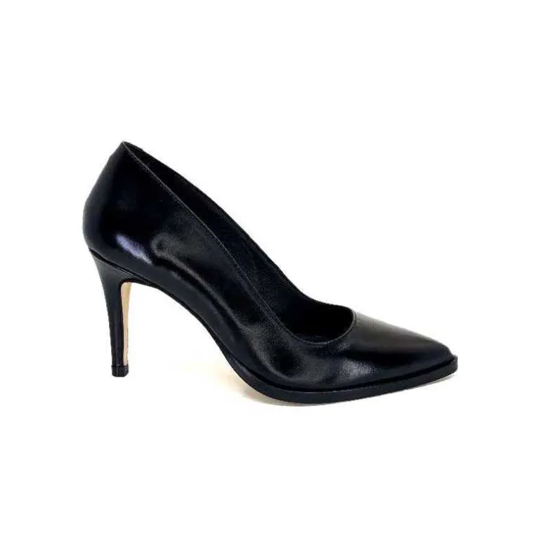 Ivoire0381b Escarpins Ivoire 7420 Vr Cuir Noir Store