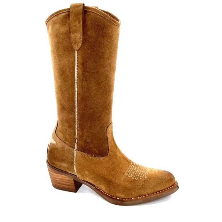 MKD Mi-Bottes Giany Daim Olio Tan Best Sale