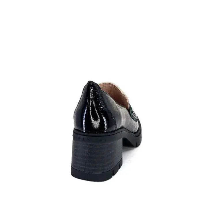 Hispanitas Mocassins Chi 232965 Everest Cuir Vernis Cuir Vert &amp; Beige Noir Store