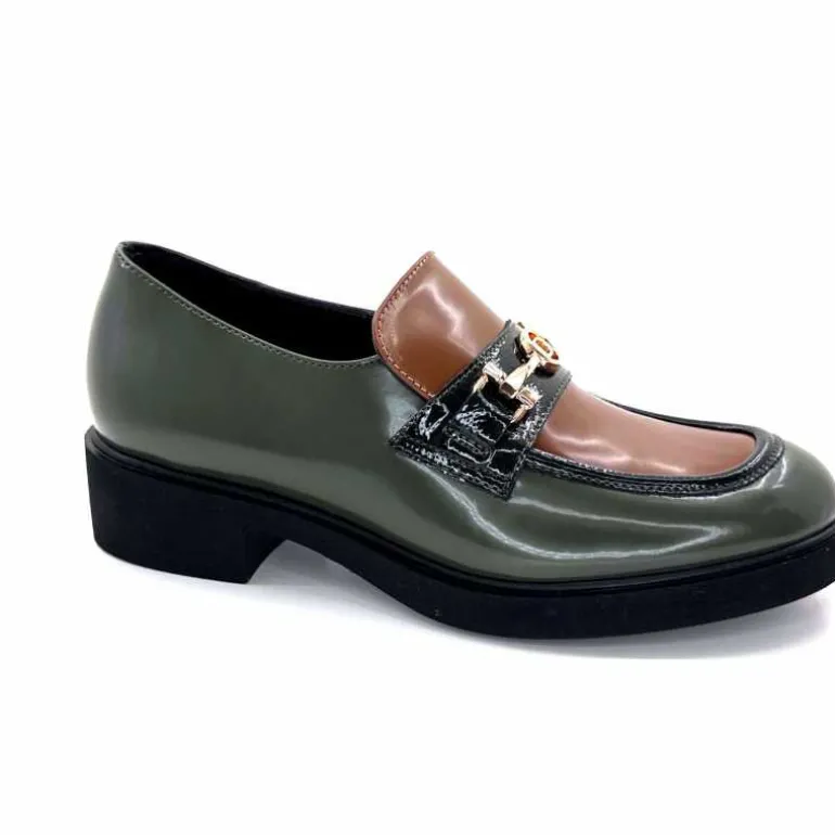 Ivoire0130a Mocassins Ivoire 845328 &amp; Marron Vert Store