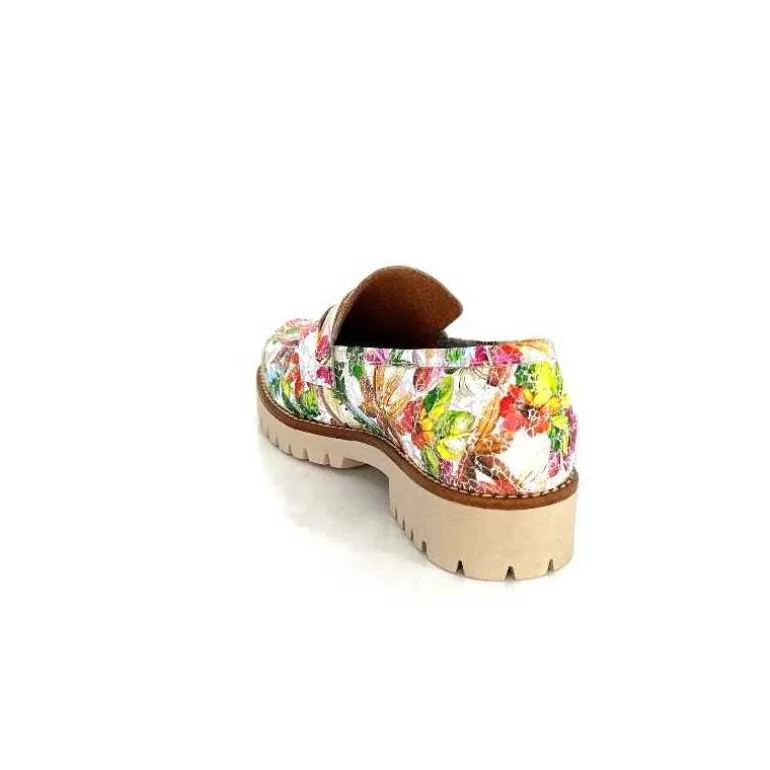 Ivoire0036a Mocassins Ivoire Cv5608 Cuir Imprimé Multicolore Fashion