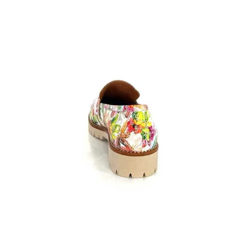 Ivoire0036a Mocassins Ivoire Cv5608 Cuir Imprimé Multicolore Fashion