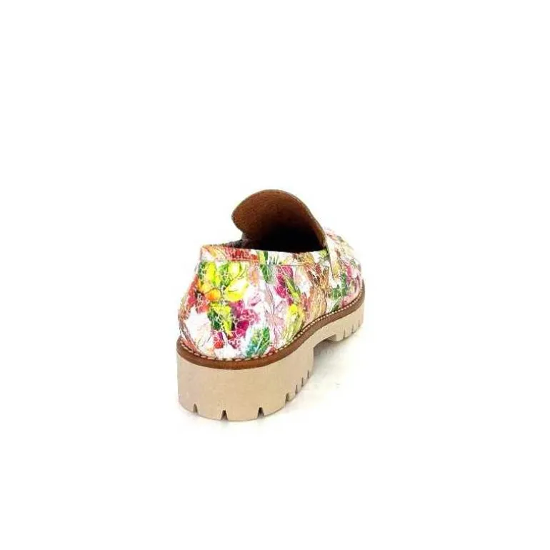 Ivoire0036a Mocassins Ivoire Cv5608 Cuir Imprimé Multicolore Fashion