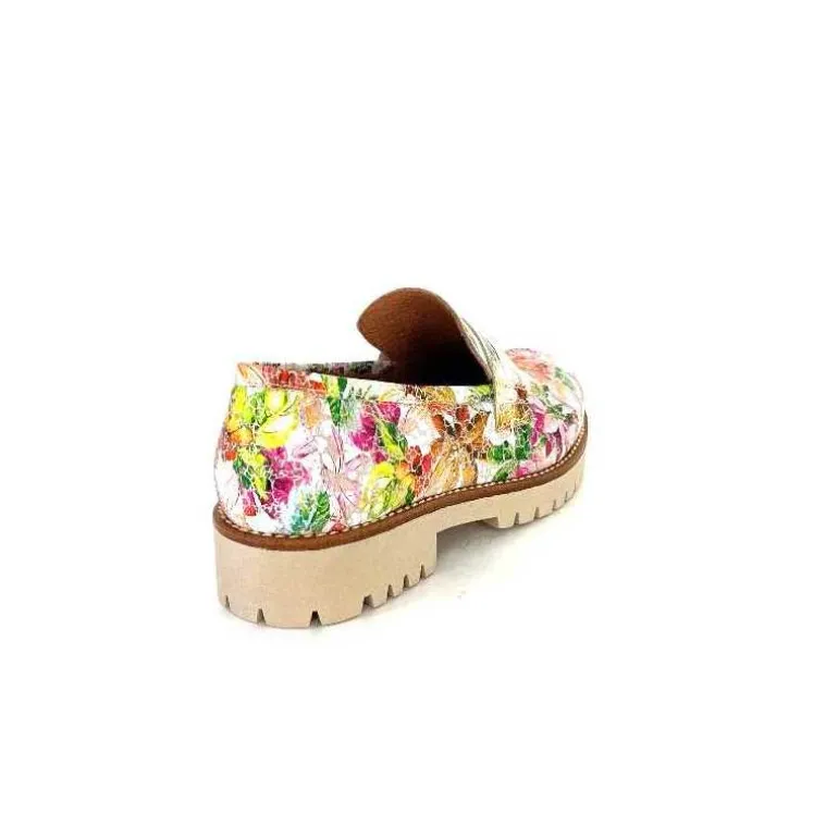 Ivoire0036a Mocassins Ivoire Cv5608 Cuir Imprimé Multicolore Fashion