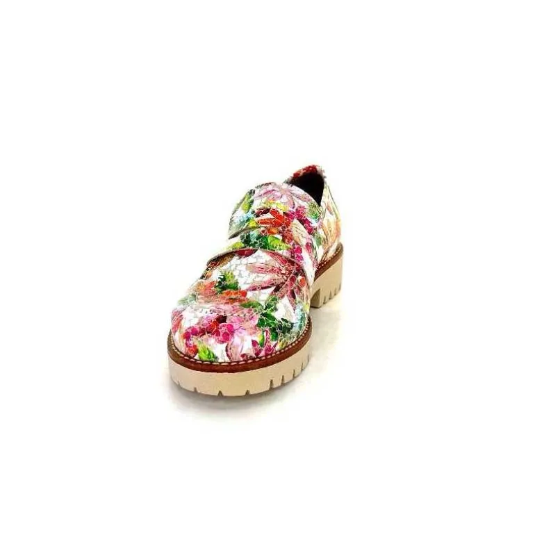 Ivoire0036a Mocassins Ivoire Cv5608 Cuir Imprimé Multicolore Fashion