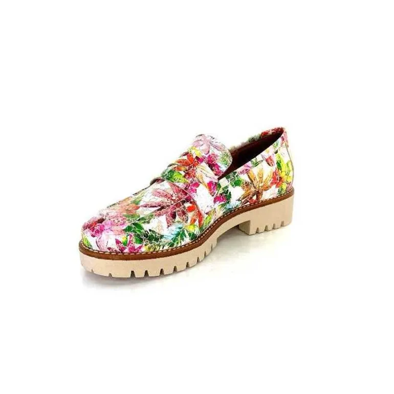 Ivoire0036a Mocassins Ivoire Cv5608 Cuir Imprimé Multicolore Fashion