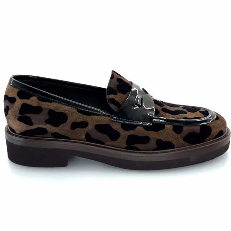 Ivoire0347b Mocassins Ivoire K647M Daim Léo Marron New