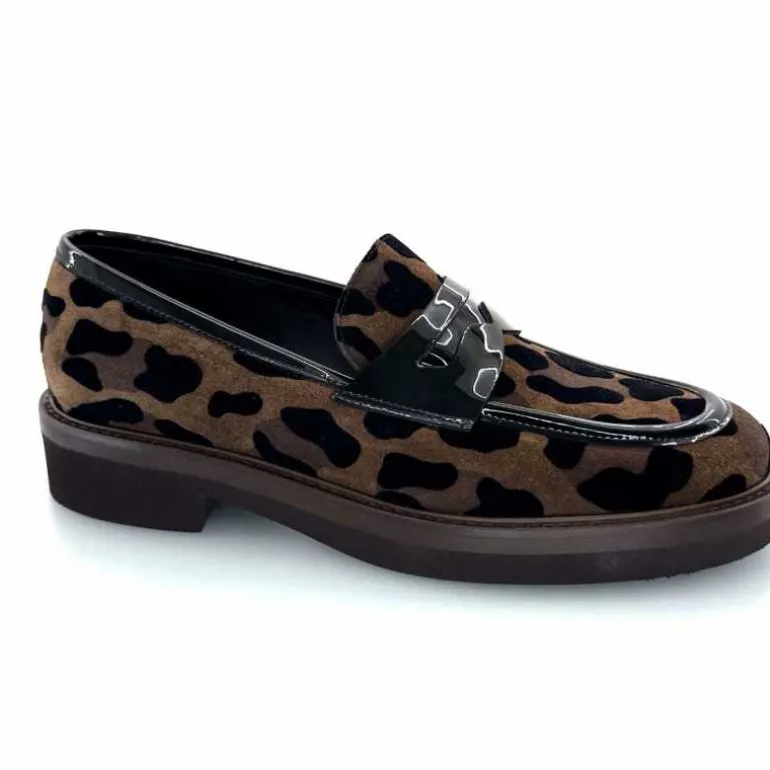 Ivoire0347b Mocassins Ivoire K647M Daim Léo Marron New