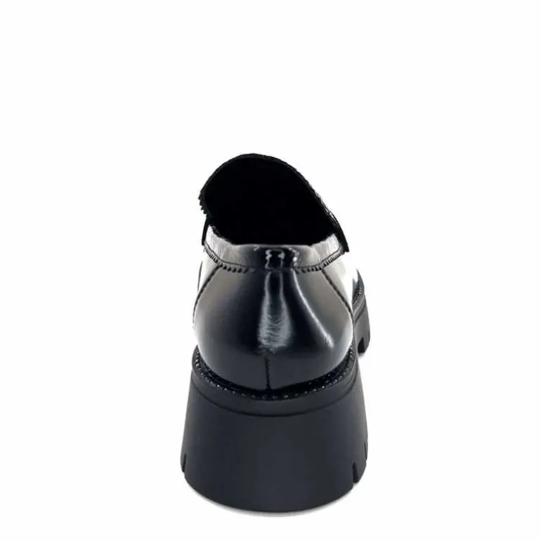 Regarde Le Ciel Mocassins Leticia 02 Cuir Glacé &amp; Marine Noir Cheap