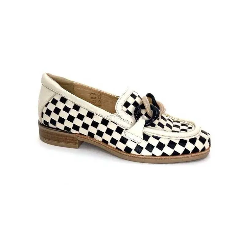 Softwaves Mocassins 8.3532-013 Cuir Noir Crème Clearance