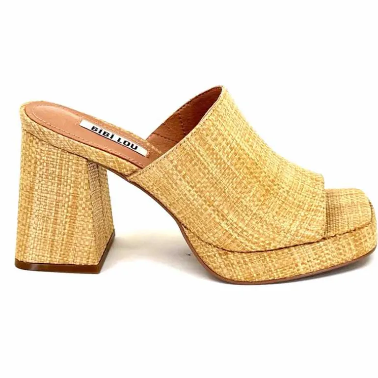 bibi lou - navima Mules à Talon Bibi Lou 621 Natural Cheap