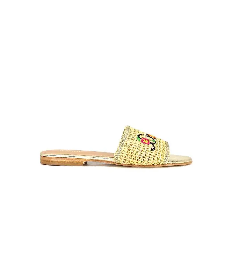 fiorina Mules Ivoire S190 Raphia Beige Discount