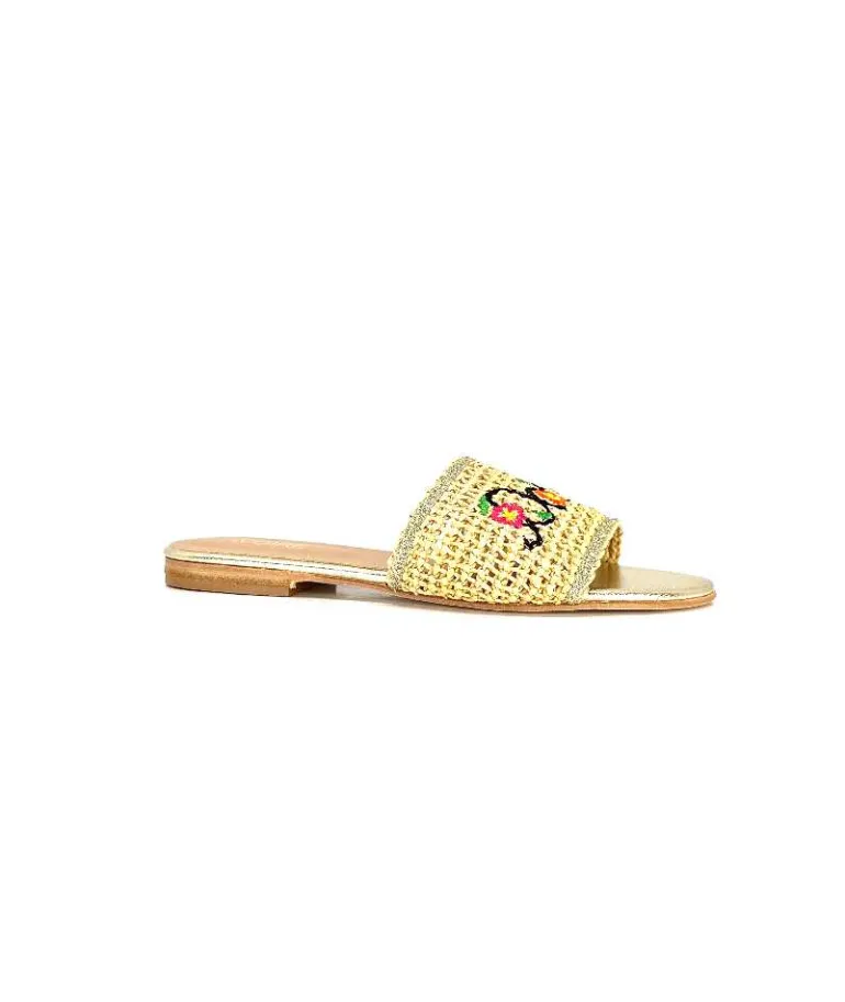 fiorina Mules Ivoire S190 Raphia Beige Discount