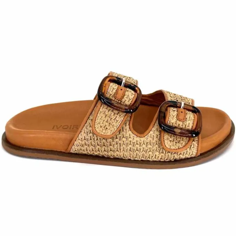 382-ivoire Mules Plagettes Ivoire D27088-803 Raffia Coconut Cheap