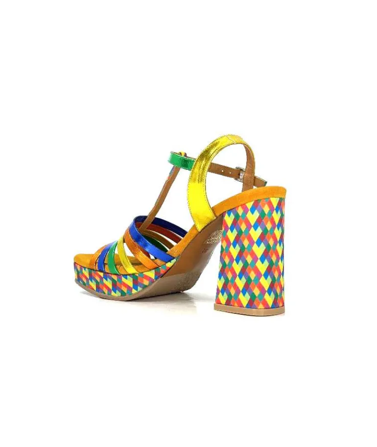 Audley Sandales à Talon 22240Cuir Multicolore Clearance