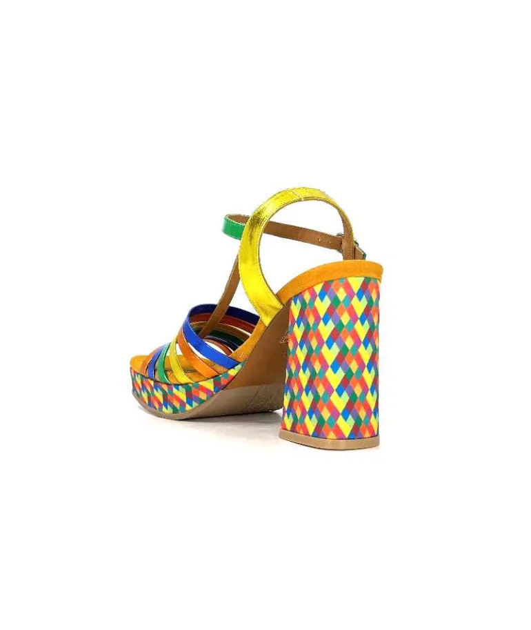 Audley Sandales à Talon 22240Cuir Multicolore Clearance