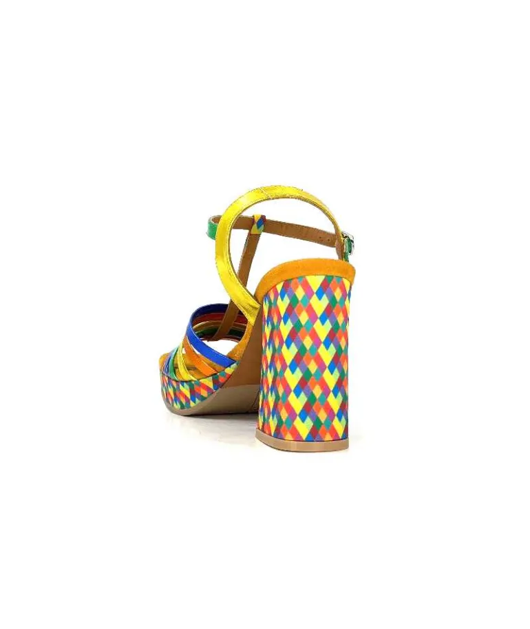 Audley Sandales à Talon 22240Cuir Multicolore Clearance