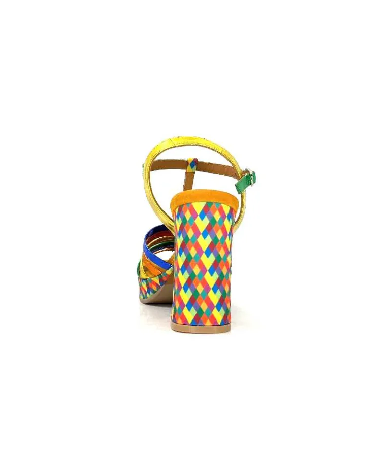 Audley Sandales à Talon 22240Cuir Multicolore Clearance