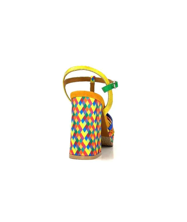 Audley Sandales à Talon 22240Cuir Multicolore Clearance