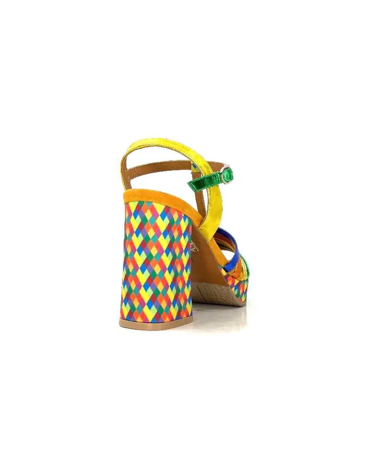 Audley Sandales à Talon 22240Cuir Multicolore Clearance