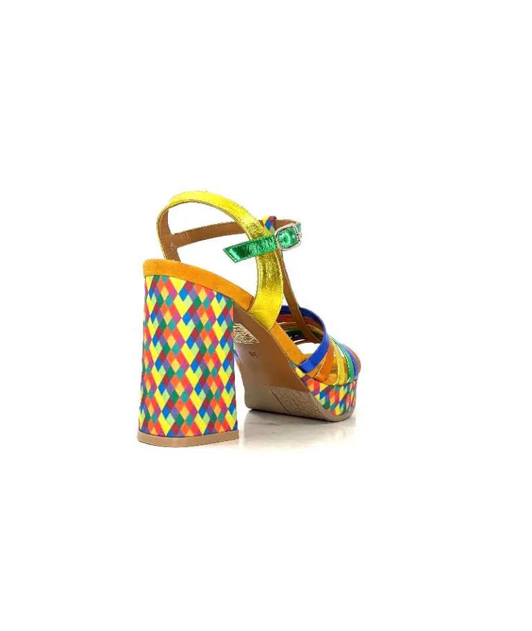 Audley Sandales à Talon 22240Cuir Multicolore Clearance