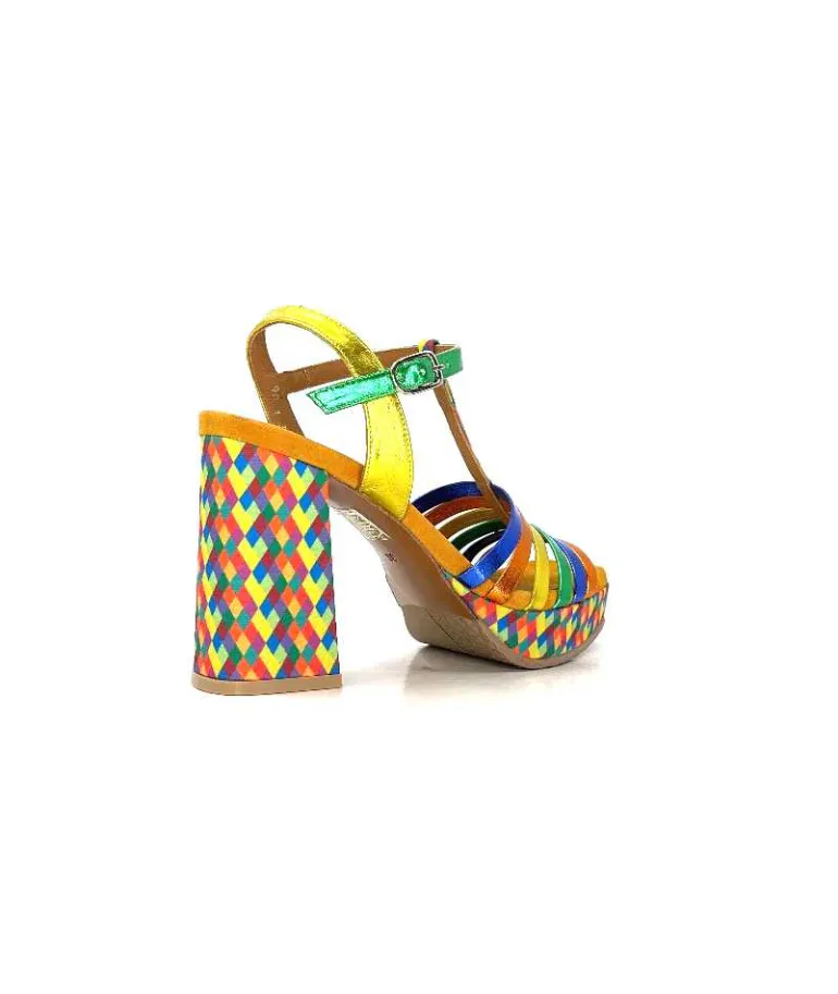 Audley Sandales à Talon 22240Cuir Multicolore Clearance