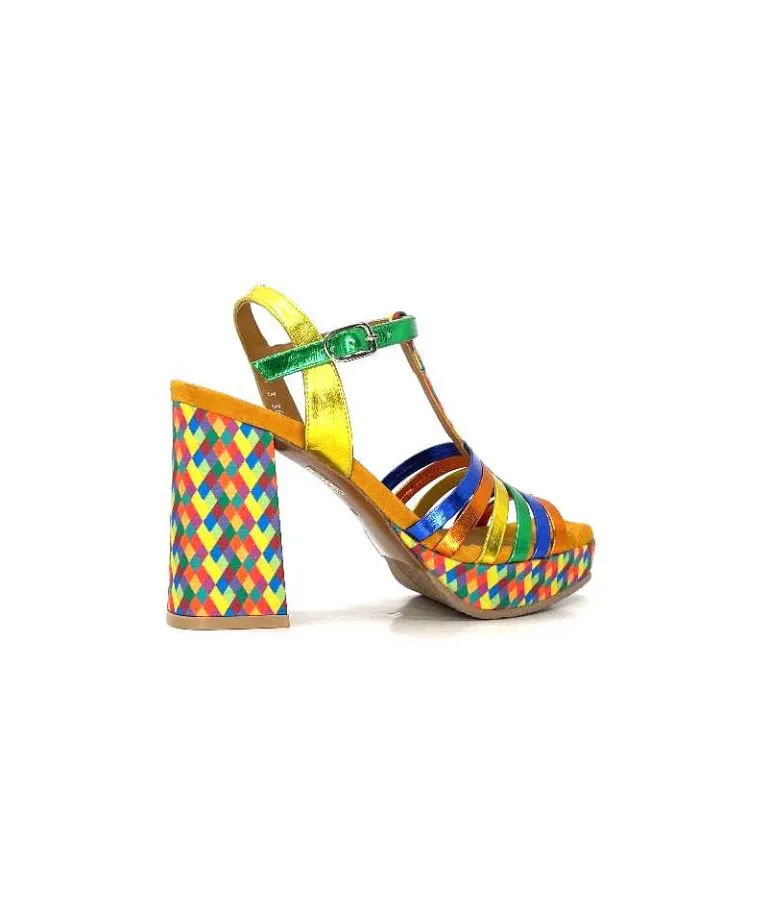 Audley Sandales à Talon 22240Cuir Multicolore Clearance