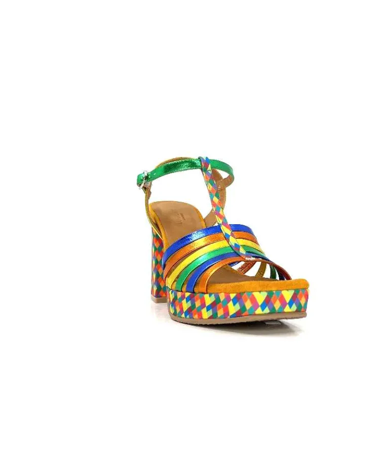 Audley Sandales à Talon 22240Cuir Multicolore Clearance