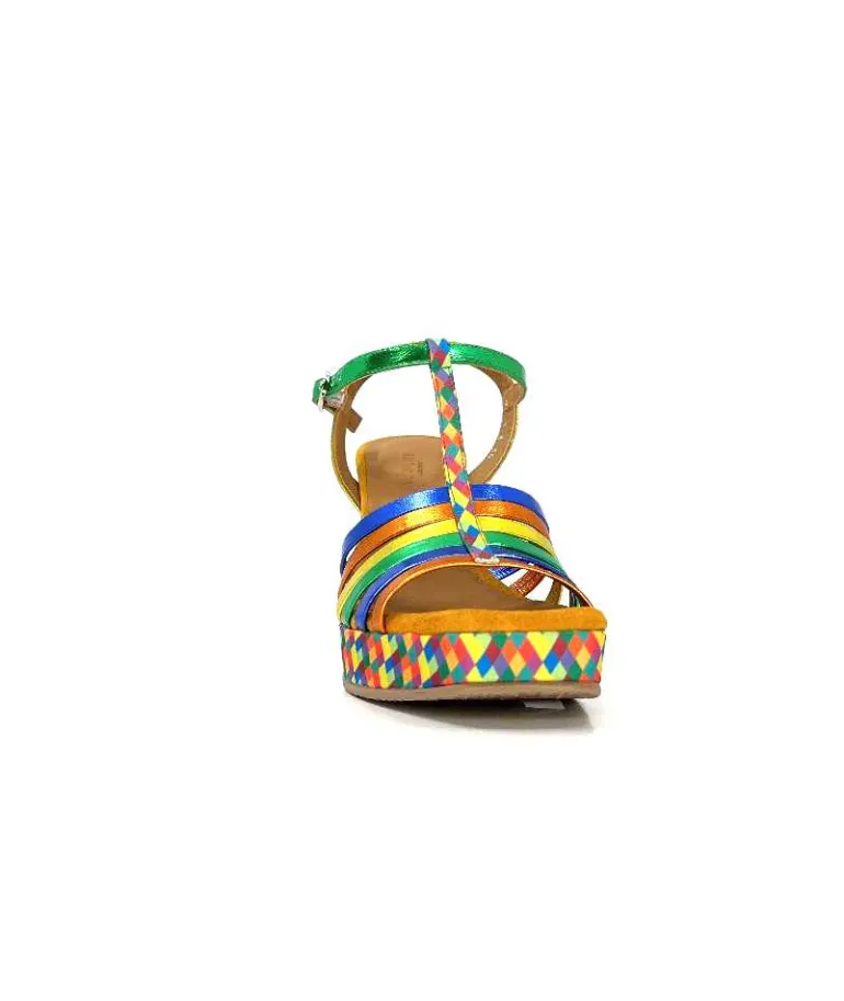 Audley Sandales à Talon 22240Cuir Multicolore Clearance