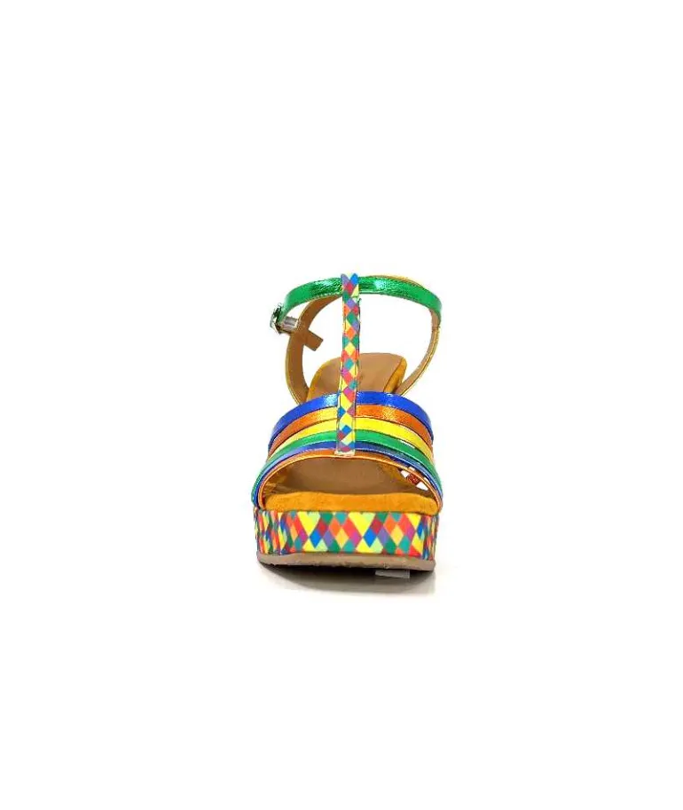 Audley Sandales à Talon 22240Cuir Multicolore Clearance
