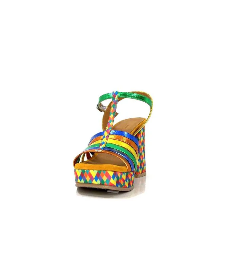 Audley Sandales à Talon 22240Cuir Multicolore Clearance