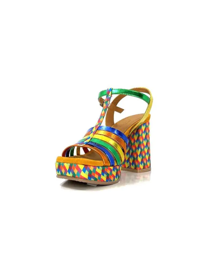 Audley Sandales à Talon 22240Cuir Multicolore Clearance