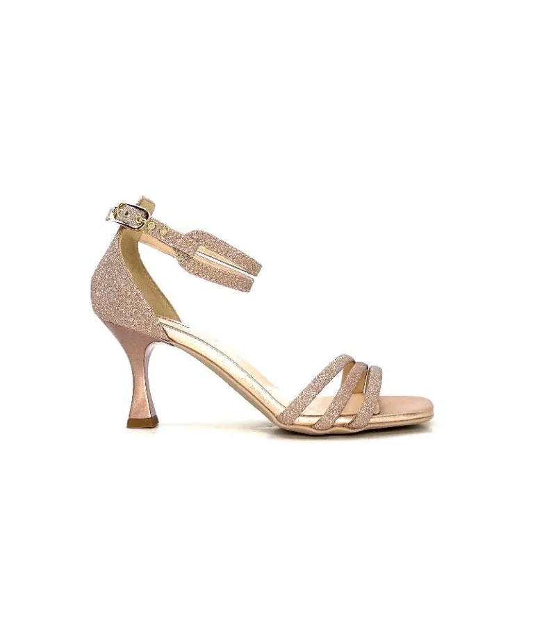 Nero Giardini Sandales à Talon Haut 307291 De631 Glitter Nude Rose Store
