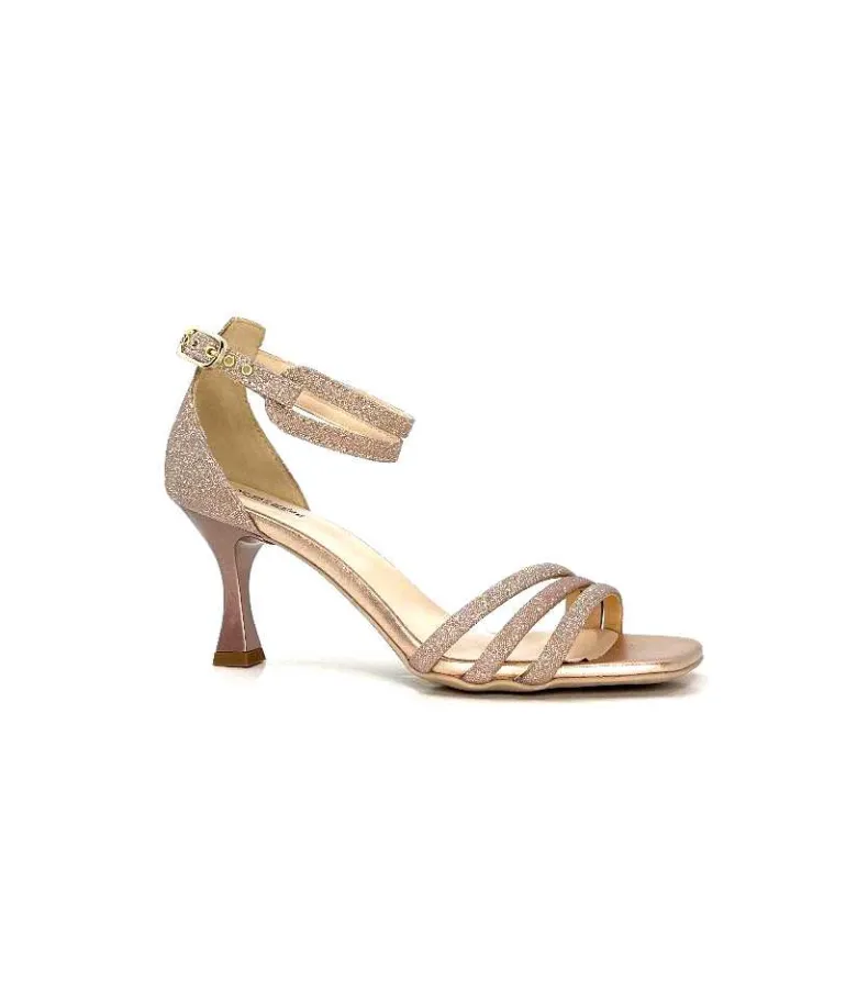 Nero Giardini Sandales à Talon Haut 307291 De631 Glitter Nude Rose Store