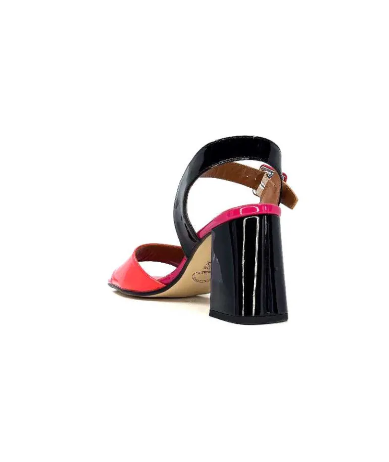 Ivoire0334 Sandales à Talon Ivoire F1136 Mare Cuir Vernis Multicolor Multicolore Store