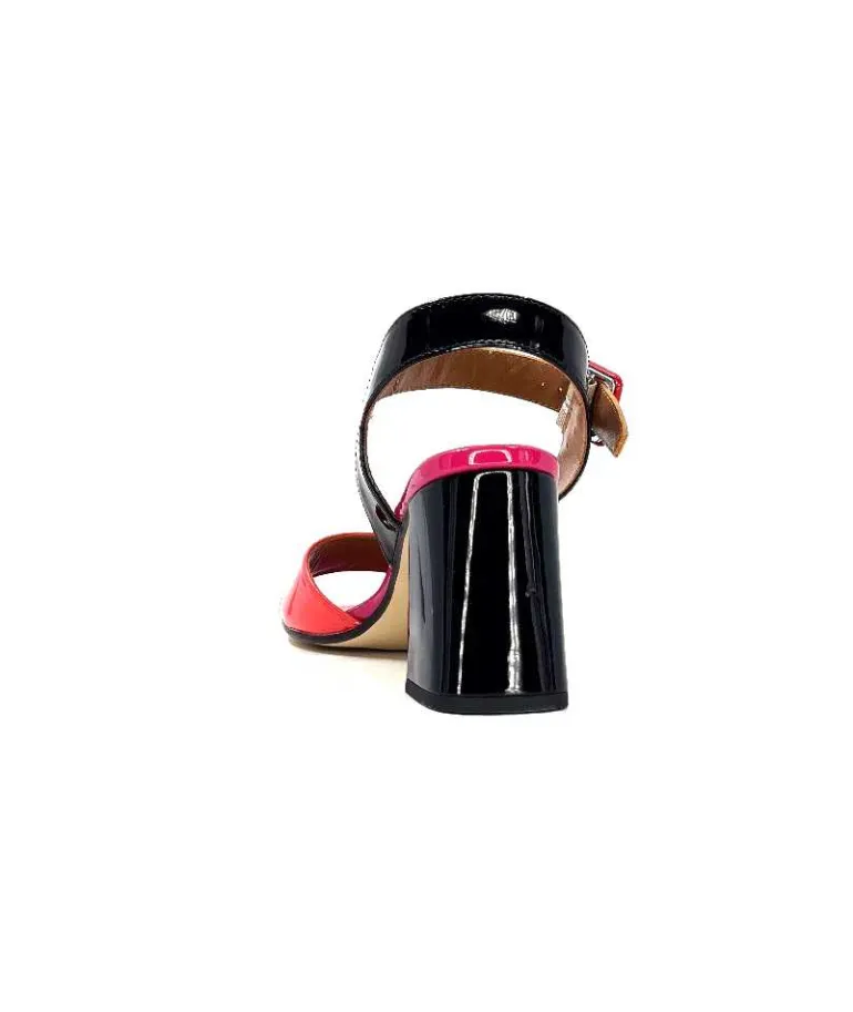 Ivoire0334 Sandales à Talon Ivoire F1136 Mare Cuir Vernis Multicolor Multicolore Store