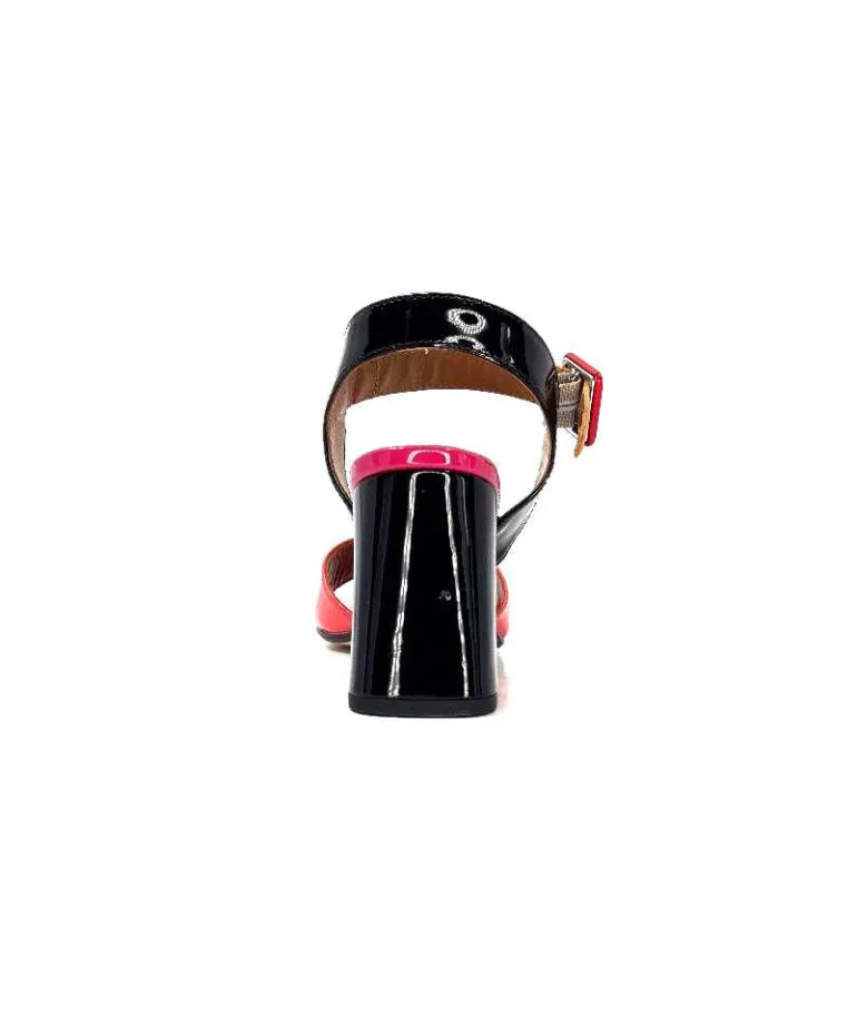 Ivoire0334 Sandales à Talon Ivoire F1136 Mare Cuir Vernis Multicolor Multicolore Store