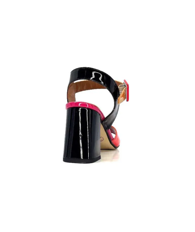 Ivoire0334 Sandales à Talon Ivoire F1136 Mare Cuir Vernis Multicolor Multicolore Store