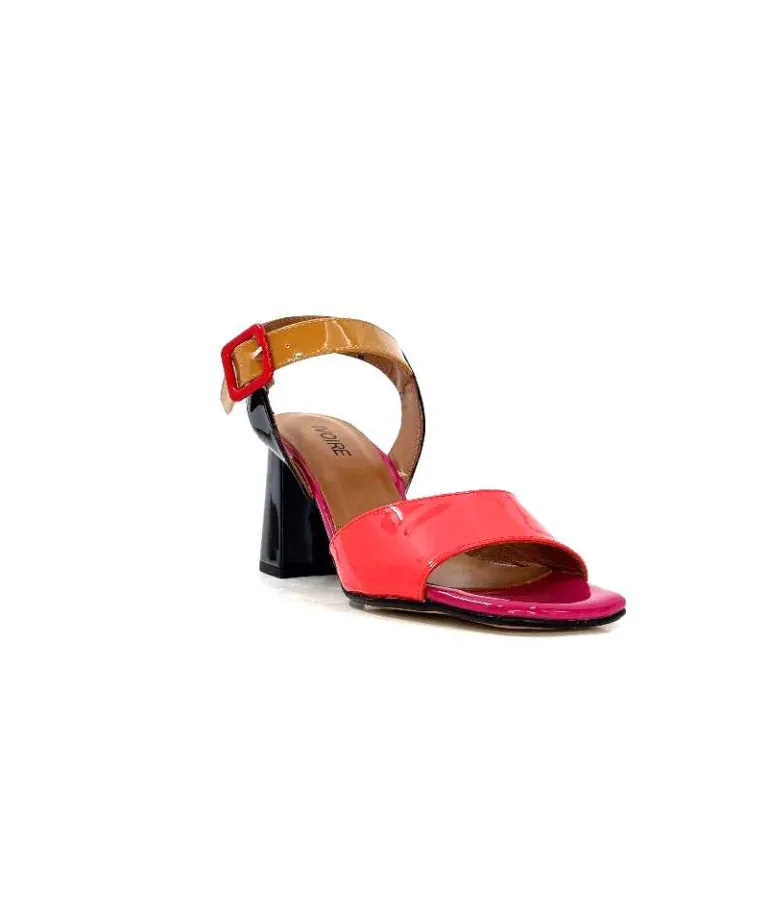 Ivoire0334 Sandales à Talon Ivoire F1136 Mare Cuir Vernis Multicolor Multicolore Store