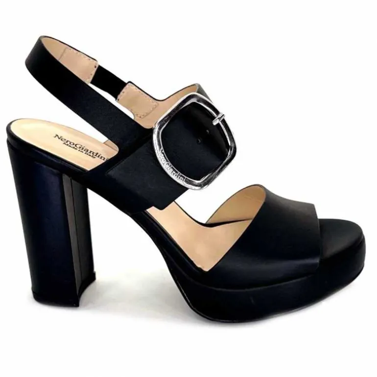 Nero Giardini Sandales à Talon NeroGiardini410360 Cuir Noir Hot