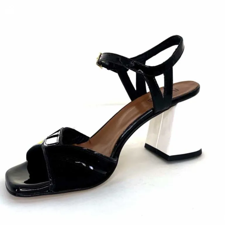 Ivoire0352 Sandales à Talons Ivoire F2102 Portocervo Cuir Vernis Blanc Jaune Daim Noir Clearance