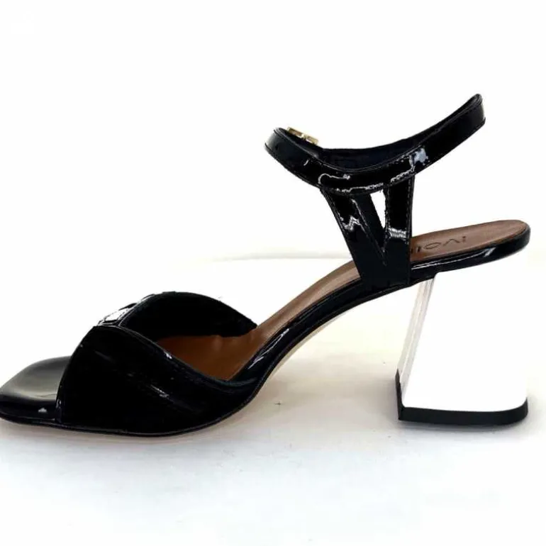 Ivoire0352 Sandales à Talons Ivoire F2102 Portocervo Cuir Vernis Blanc Jaune Daim Noir Clearance