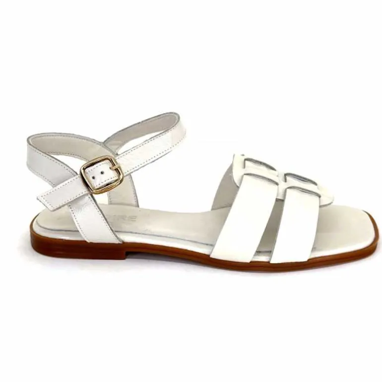 382-ivoire Sandales Ivoire 142 Cuir Vernis Blanc Cheap