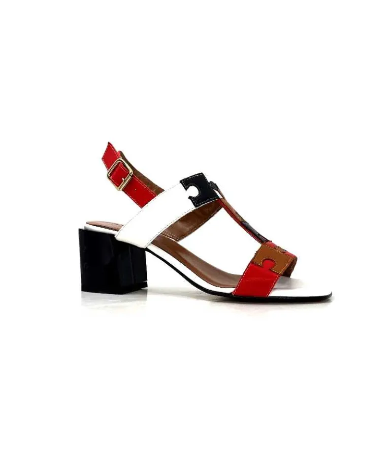 Ivoire0334 Sandales Ivoire F2105 Sardegna Cuir Blanc, Marron, &amp; Noir Rouge Hot