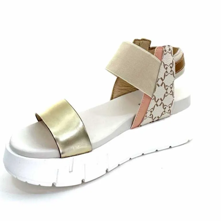 Nero Giardini Sandales Plateforme NeroGiardini 410704 D415 Cuir Rose Crème Marron Blanc Online