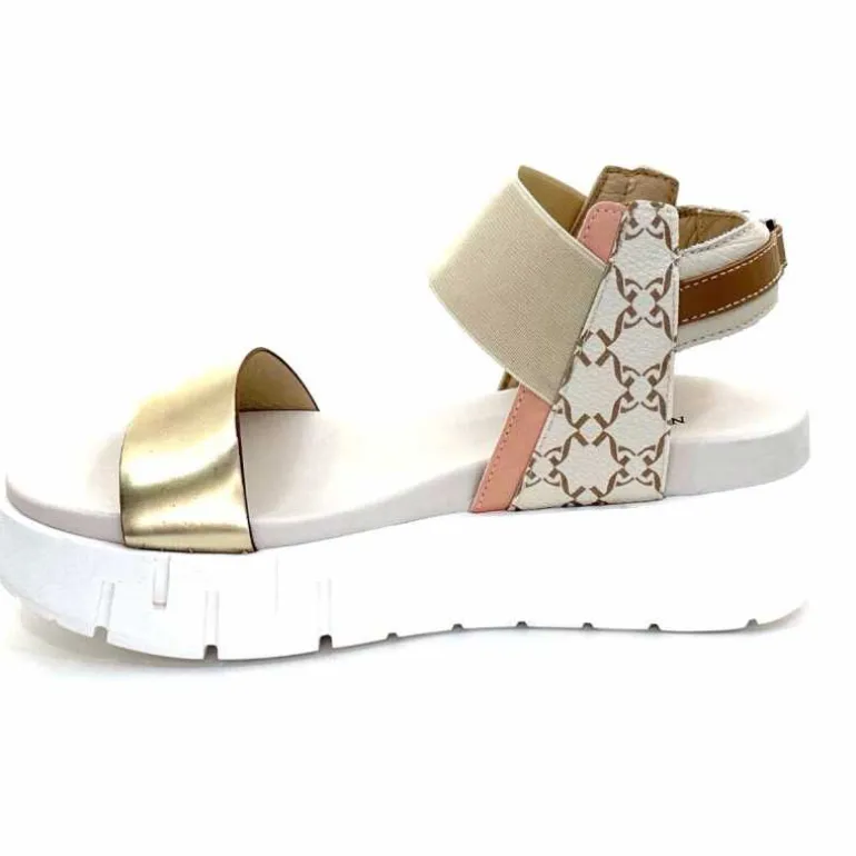 Nero Giardini Sandales Plateforme NeroGiardini 410704 D415 Cuir Rose Crème Marron Blanc Online