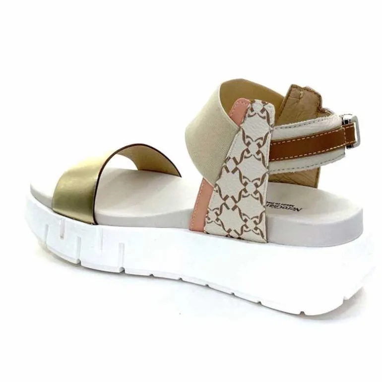 Nero Giardini Sandales Plateforme NeroGiardini 410704 D415 Cuir Rose Crème Marron Blanc Online