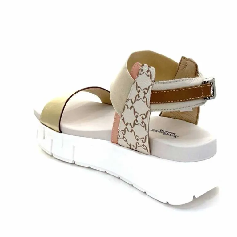 Nero Giardini Sandales Plateforme NeroGiardini 410704 D415 Cuir Rose Crème Marron Blanc Online