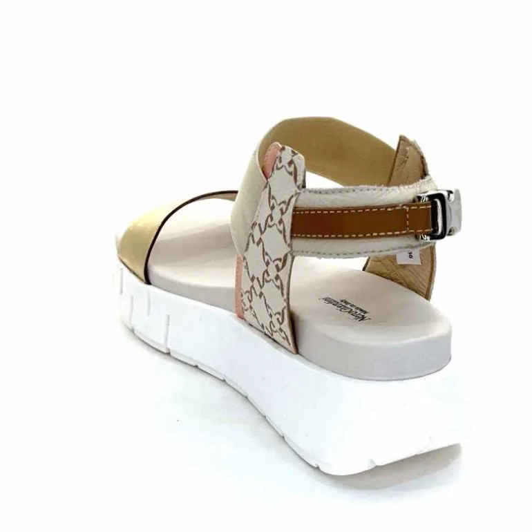 Nero Giardini Sandales Plateforme NeroGiardini 410704 D415 Cuir Rose Crème Marron Blanc Online